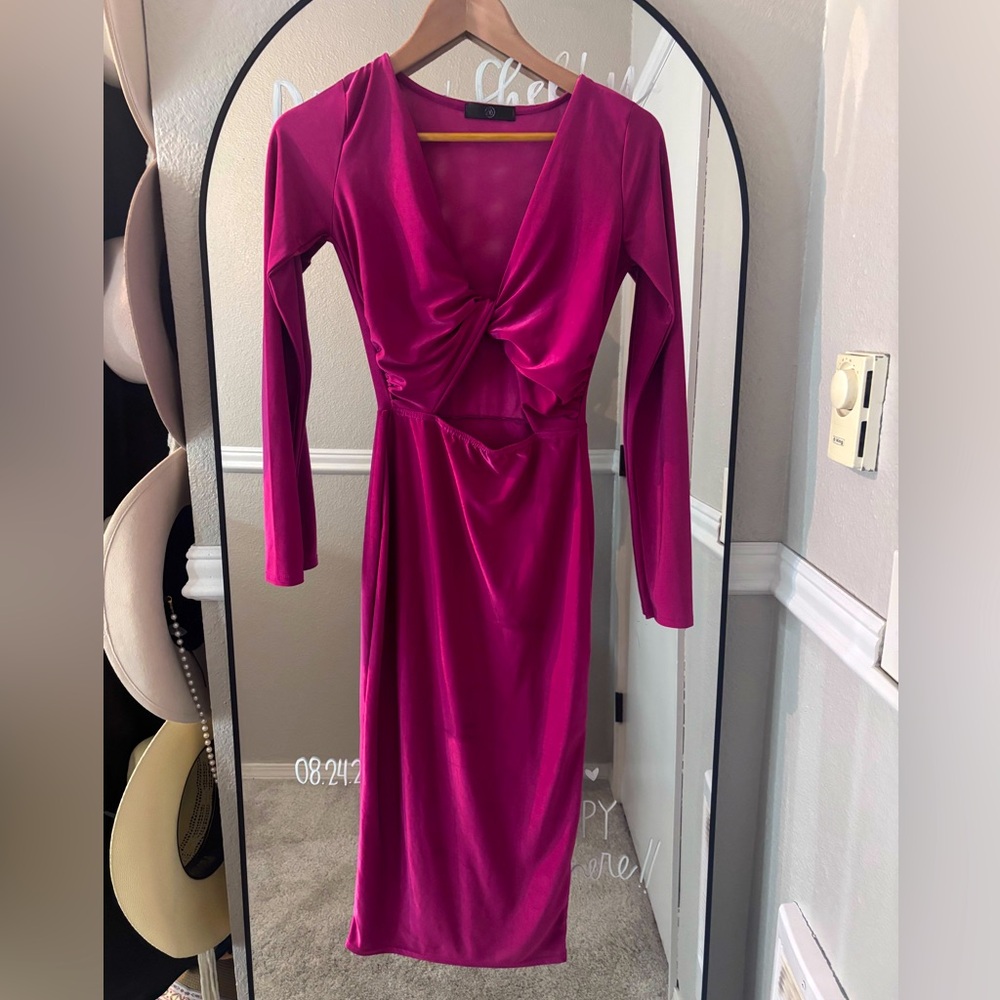Missguided bodycon long sleeve dress